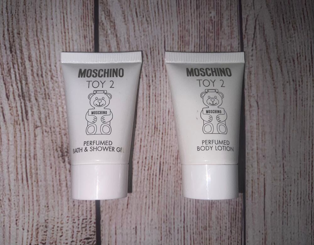 Moschino TOY 2 Bath Gel & Perfumed Body Lotion .8 fl oz /25 ml Travel Size NEW